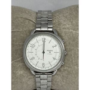 Fossil FTW1202 Womens Stainless Steel Analog Silver Dial Hybrid Smartwatch XX709